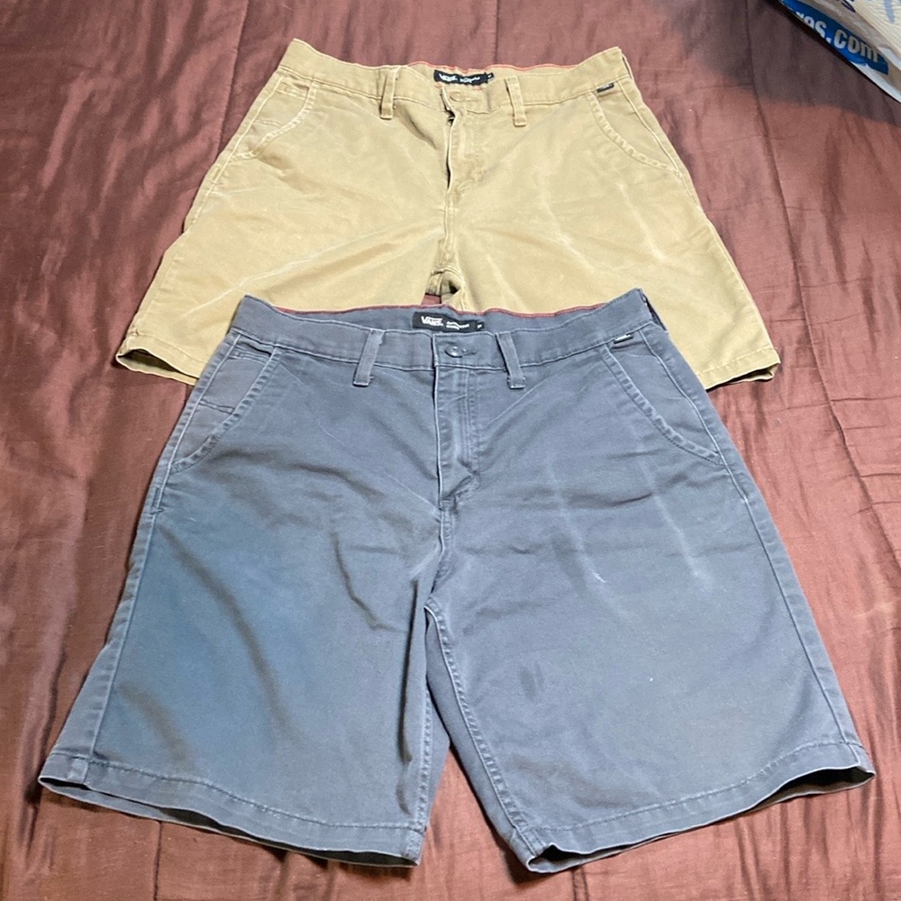 2 Pairs of Chino Shorts by Vans Brand.  GUC!